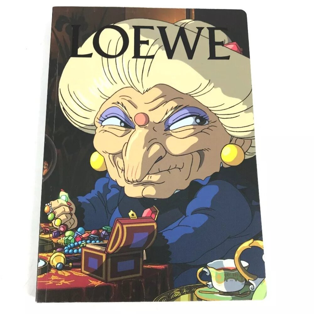 LOEWE Studio Ghibli collaboration Yubaba Spirited Away memo pad notebook Unused